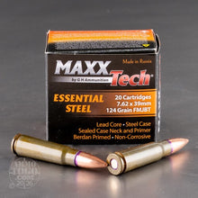 Load image into Gallery viewer, MAXXTECH AMMO ESSENTIAL STEEL 7.62X39MM 122 GR FMJ
