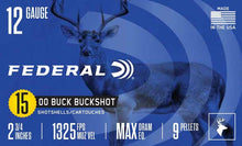 Load image into Gallery viewer, 12GA Federal Power Shock 2-3/4" 00 buck 15 round
